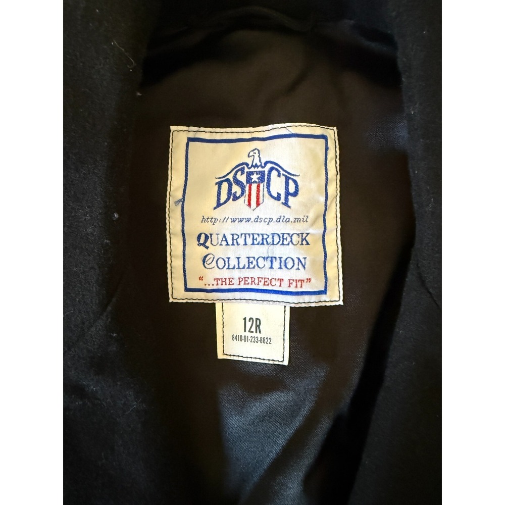 AUTHENTIC NAVY PEA COAT MILITARY DSCP QUARTERDECK COLLECTION WOMENS Size 12R - Picture 2 of 6